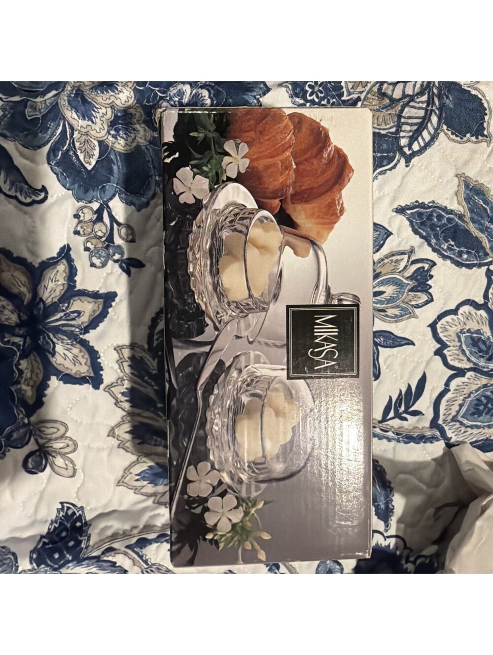 Mikasa Vintage Crystal Butter Dishes Salinas Pattern Set of 2
